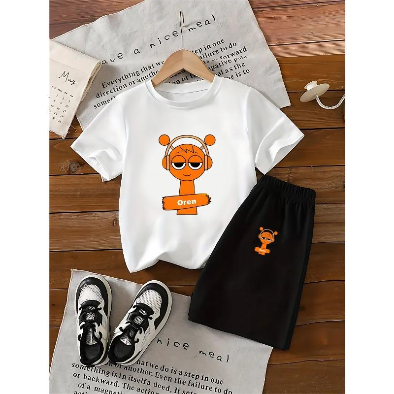 

Rhythm Box Boy Short Sleeved Quick Drying Breathable Set Children s Sports and Leisure Lightweight Girls T-shirt Short Sleeved 100 белый