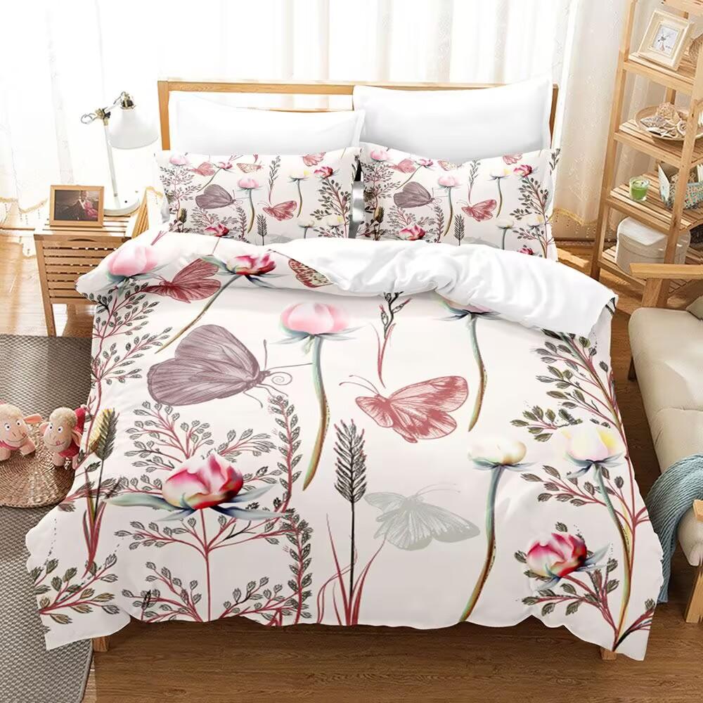 Colorful Butterfly Bedding Set 3D Print Luxury Soft Weightless Fantastic Kid Boy Girl Birthday King Queen Twin Size Duvet Cover