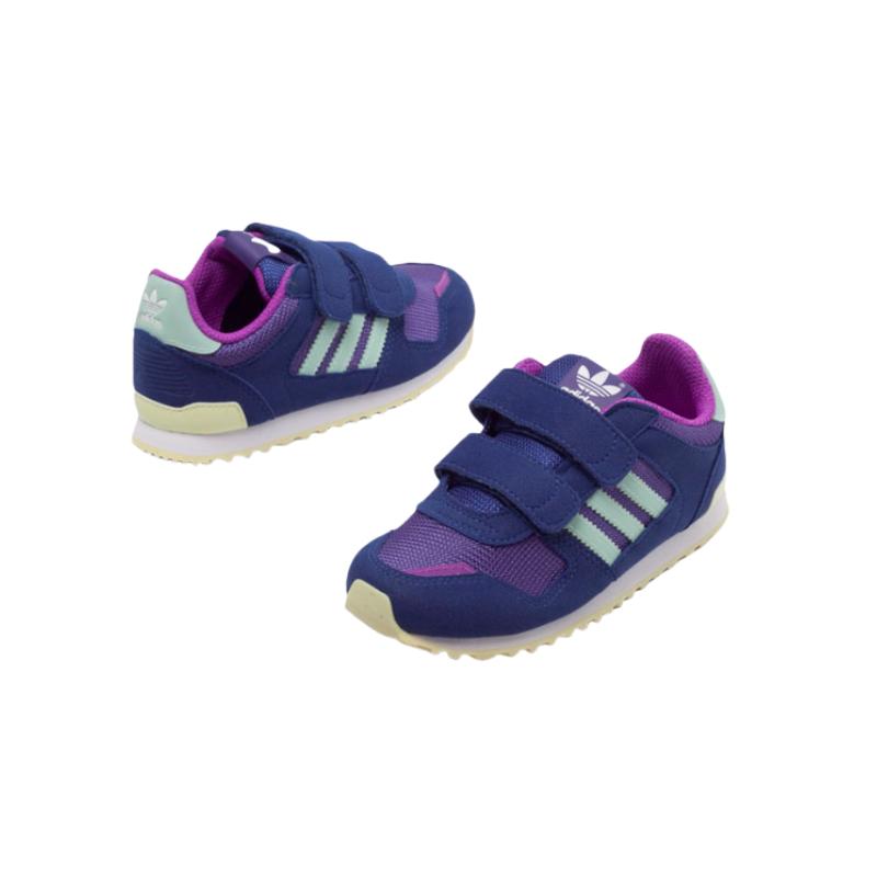 Adidas Originals ZX 700 Trendy Fashion Slip Resistant Durable Low Top Walker Shoes Baby Shoes Blue S76248