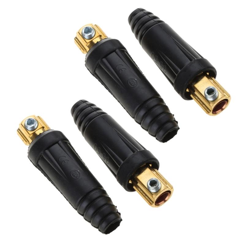 2ks svařovací kabel, pár rychlospojek 200Amp-300Amp (#4-#1) 35-50 SQMM pro příslušenství svářeček