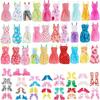 46Pcs Random Doll Accessories Girl Shoes Boots Mini Dress Magic Sticks Necklaces Glasses Clothes Kids Toys for 11.5 Kid Friendly Entertaining Fun Play