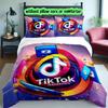 3pcs Duvet Cover Set, Tik Tok Digital Print Bedding Set, Soft Comfortable Bedclothes For Bedroom, Guest Room