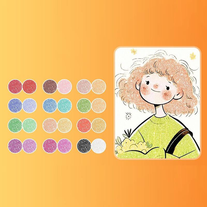 Pennarelli Pennelli Shimmer a Doppia Punta Penne Glitter Metalliche per Scrapbooking Fai da Te Colorazione Artisti Scuola Progetti Creativi