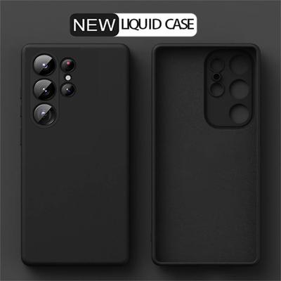 Para Samsung Galaxy S25 S24 S23 S22 S21 Plus Ultra Capa de Silicone Líquido A54 A34 A53 A52 A41 A51 A52 Capa Macia Acessórios para Telefone