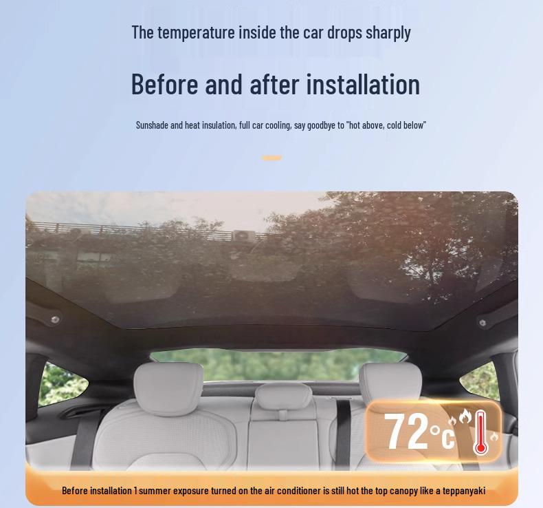 Xiaomi SU7 Sunroof Sun Visor: Sunshade, Heat Insulation, Blackout Curtain for Car Roof.
