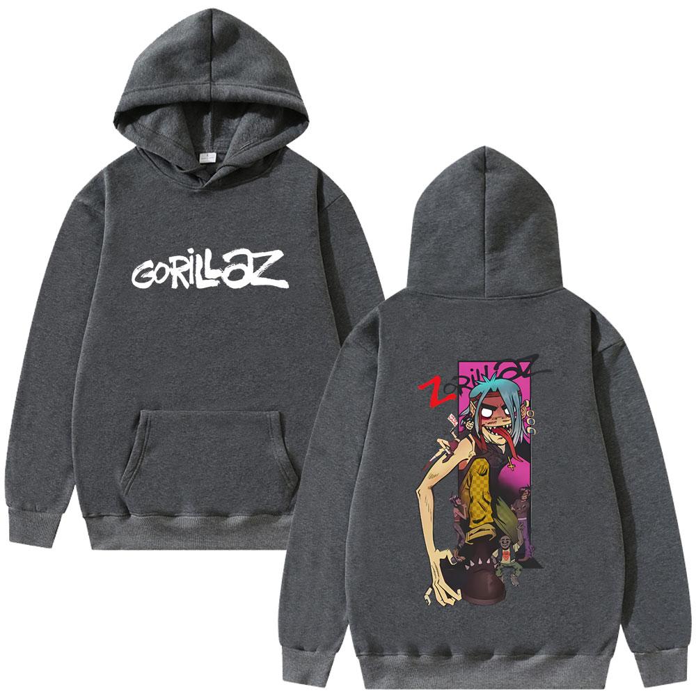 Gorillaz Band Hoodie Men Women Hip Hop Rock Fashion Oversized Sweatshirt Male Casual High Quality Fleece Hoodies
