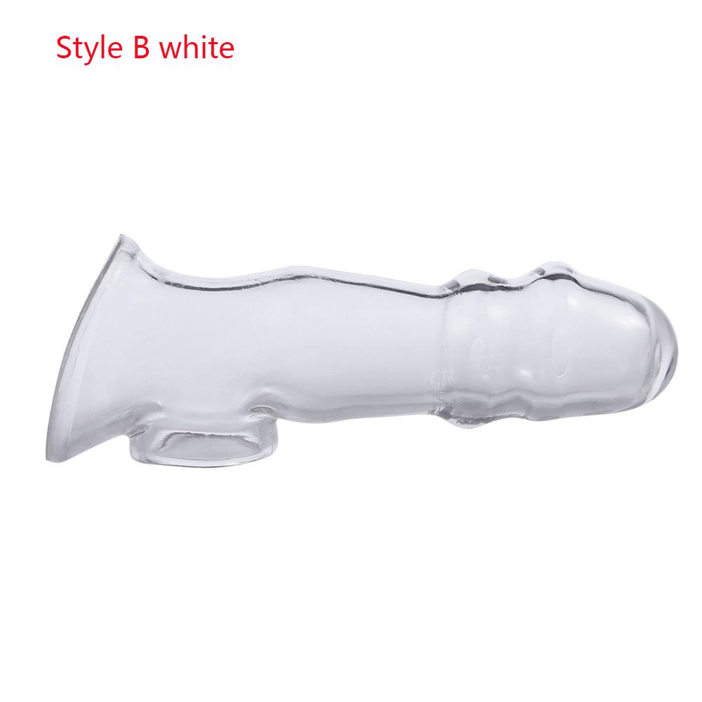 Reusable Penis Sleeves High Elastic Condoms Cock Soft Extender Enlargement Delay Ejaculation Sex Toys for Men Couple Sex Product