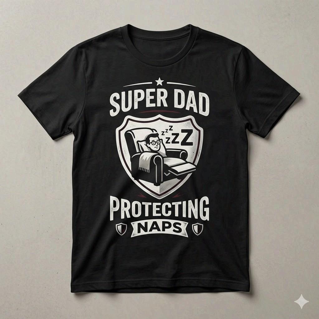 Protecting Naps Shirt Funny Tired Father’s Day Tee M