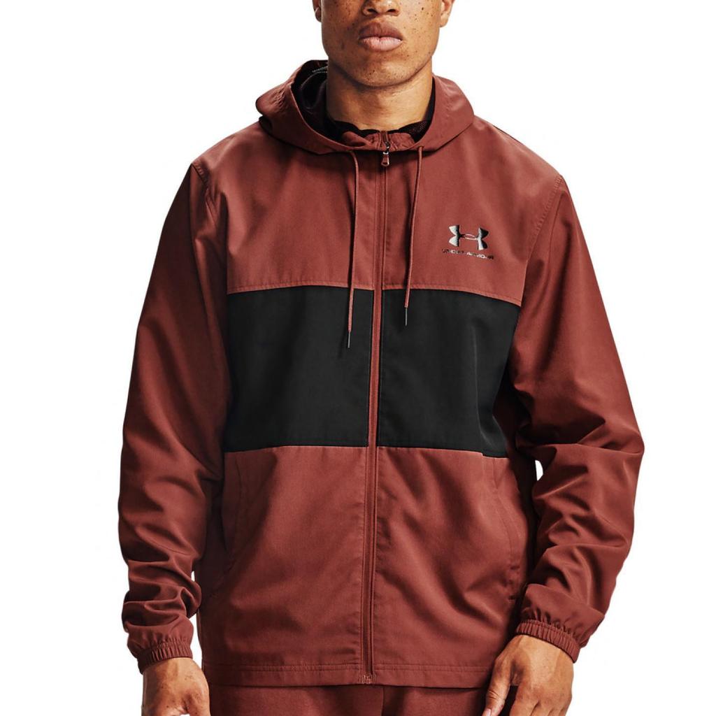 Under Armour Kurtka z kapturem na zamek Color Block Outdoor Męska Kurtka Głęboki Czerwień 1329297-688