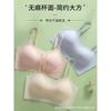 Women Ice Silk Breathable Seamless Gathered No Steel Ring Thin Strap Vest Bra