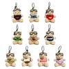 Lovely Pilot Bear Keychain Cute Pendant for Bag and Key Plush Keyring Phone Charm Personalized Animal Decoration