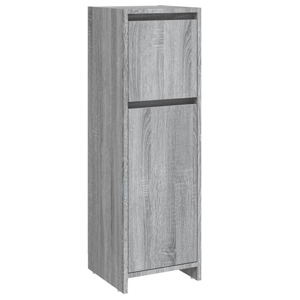 Schlichter Badezimmerschrank mit 1 Tür, 2 Ablagefächern und 1 Schublade, geeignet für verschiedene Räumlichkeiten, 30x30x95 cm
