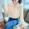 French Chic Long Sleeved Shirt Spring Autumn Women's New Fashion Solid Color Temperament Top