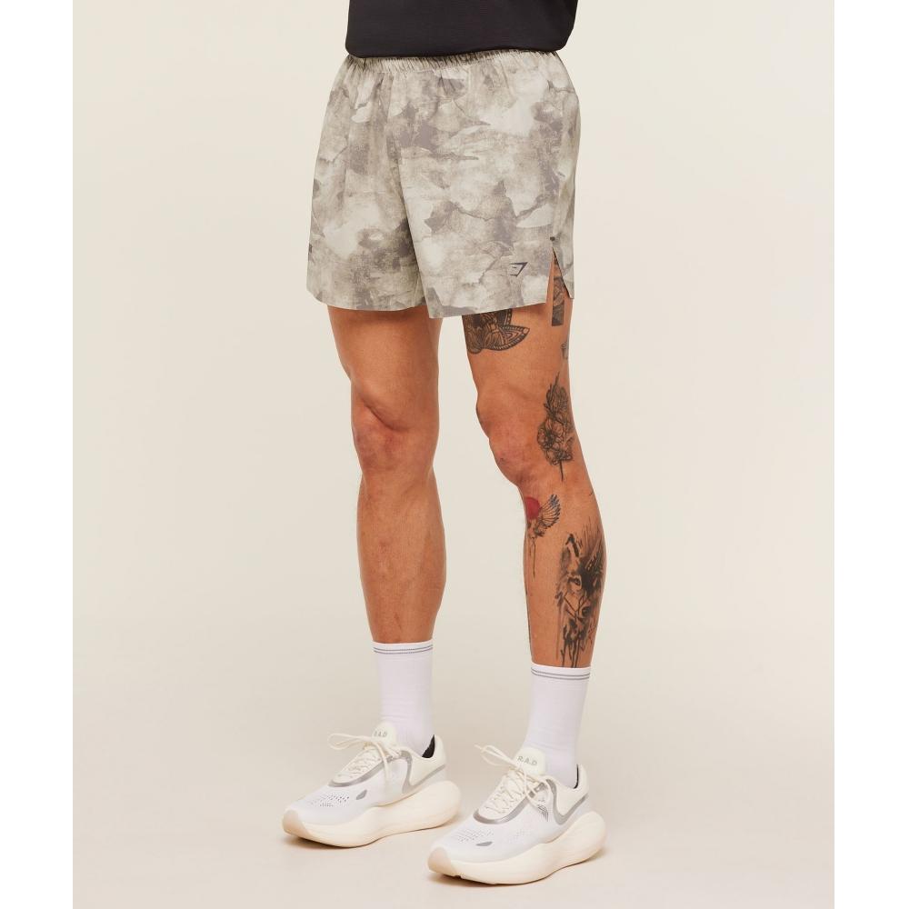 Gymshark Running Elite 5  Short Pebble Grey A2c8g Gc84