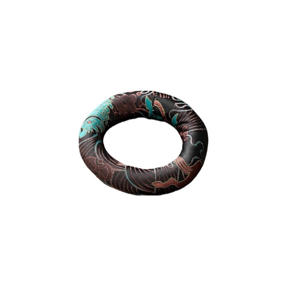 

Nepalese Singing Bowl Mat Cloth Drink Cup Mat Handcrafted Item Donut Shape Mat Meditation Style 1