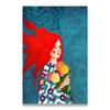 Vintage Abstract Girl Long Hair Flower Women Wall Art Canvas Painting Fashion Poster Wall Pictures For Living Room Home Decor
