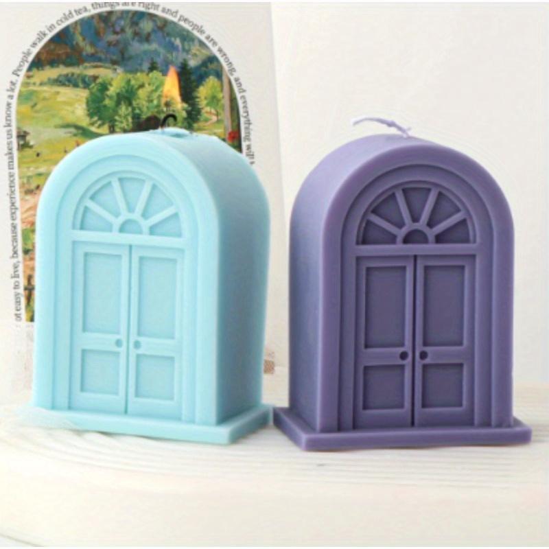 New Window Candle Silicone Mold European Style Church Windows Scented Candle DIY Making Retro Doors Plaster Resin Home Crafts