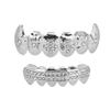 Electroplate Hip Hop False Teeth Set Reusable Unfading Halloween Festival Teeth Decoration Brace