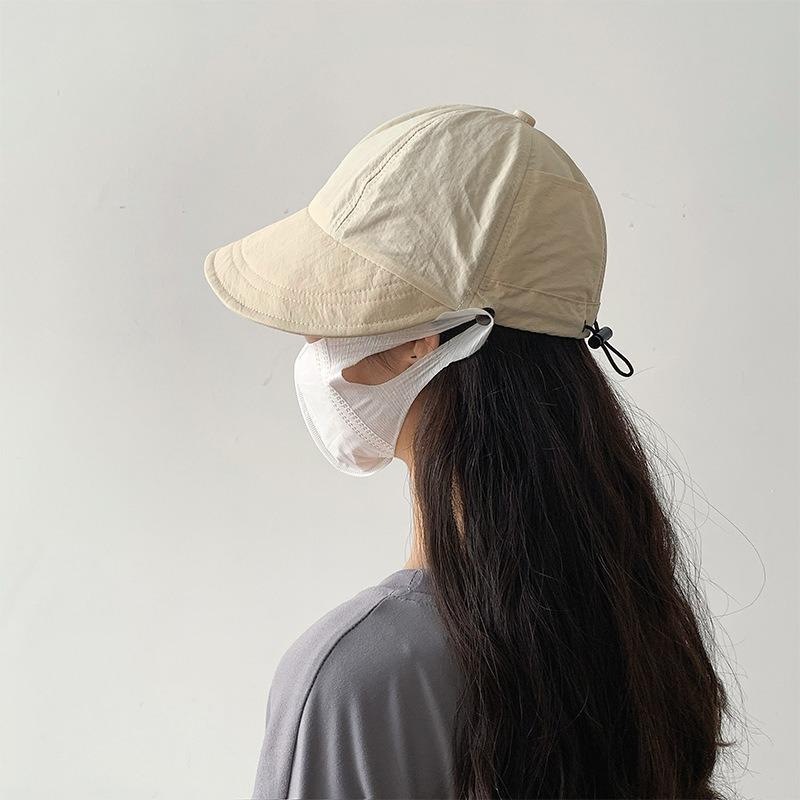 Face small face cover cap quick drying sun hat men wide brim plain basin hat bucket hat girls