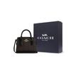 Coach Andrea Carryall 22 Logo Zip Closure Coated Canvas And Leather Shoulder Crossbody Tote Bag Small Women handbags Black CV974-IMXAQ