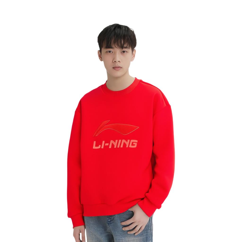 Li Ning Sweatshirt New Year Edition Unisex Vermilion YWDU463-1