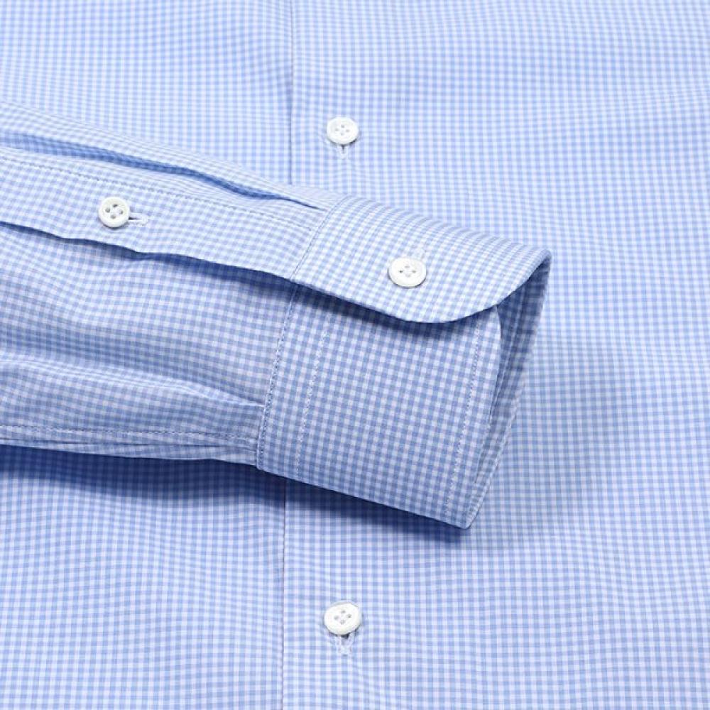 Vanbrough Plain Mini Check English Collar Slim Shirt Bossl1130 Bu