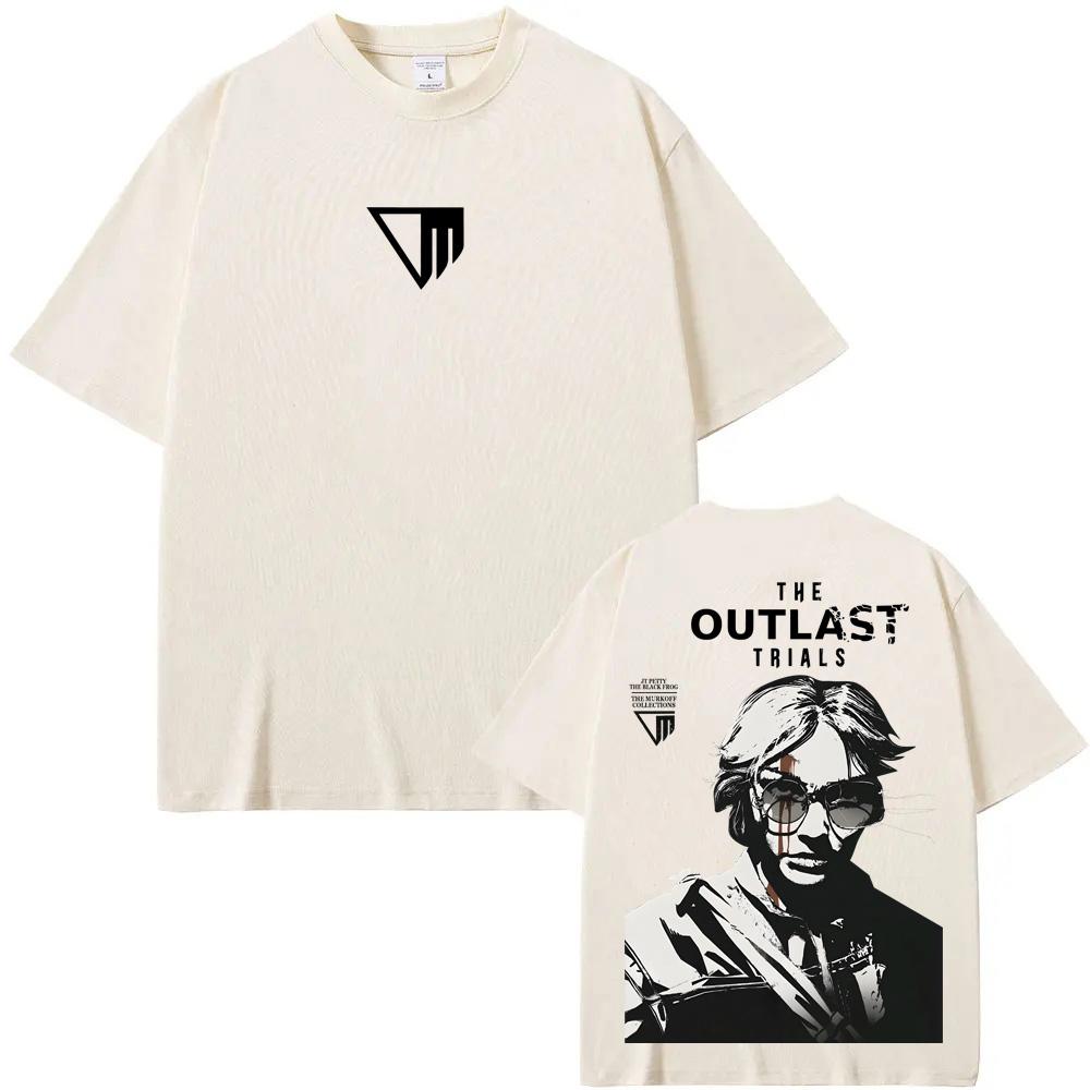 Summer Outlast Trials Players Drawings T-shirt Horror Game Graphic Printing TEE Cotton Comfortable High Quality Tees