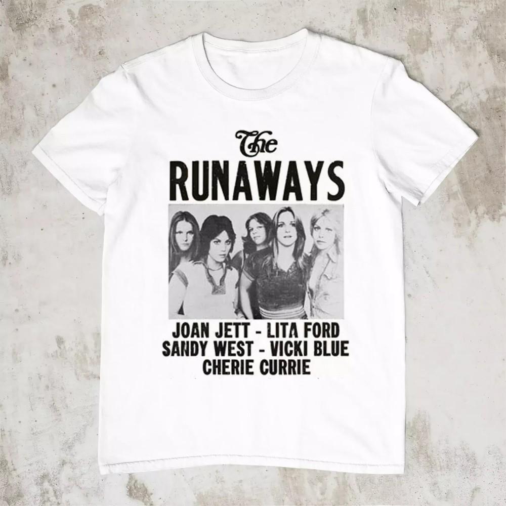 

The Runaways Band Short Sleeve Cotton White All Size Shirt S-4XL Unisex T-Shirt M