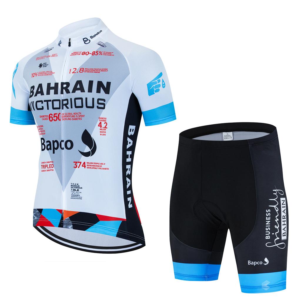 Bahrain Victorious Team 2024 Summer Men Anti-UV Cycling Jersey Set Breathable Racing Sport Bicycle Jersey MTB Cycling Clothing