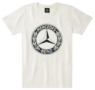 Mercedes-Benz Collection Echtes Herren-Klassik-T-Shirt, Weiß, Größe S