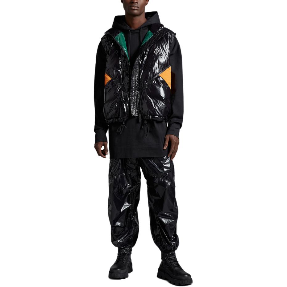 Moncler Genius X Alicia Keys Colaboración Chaleco con Cremallera de Cuello Alto para Hombre Negro I109F1A00007M2949