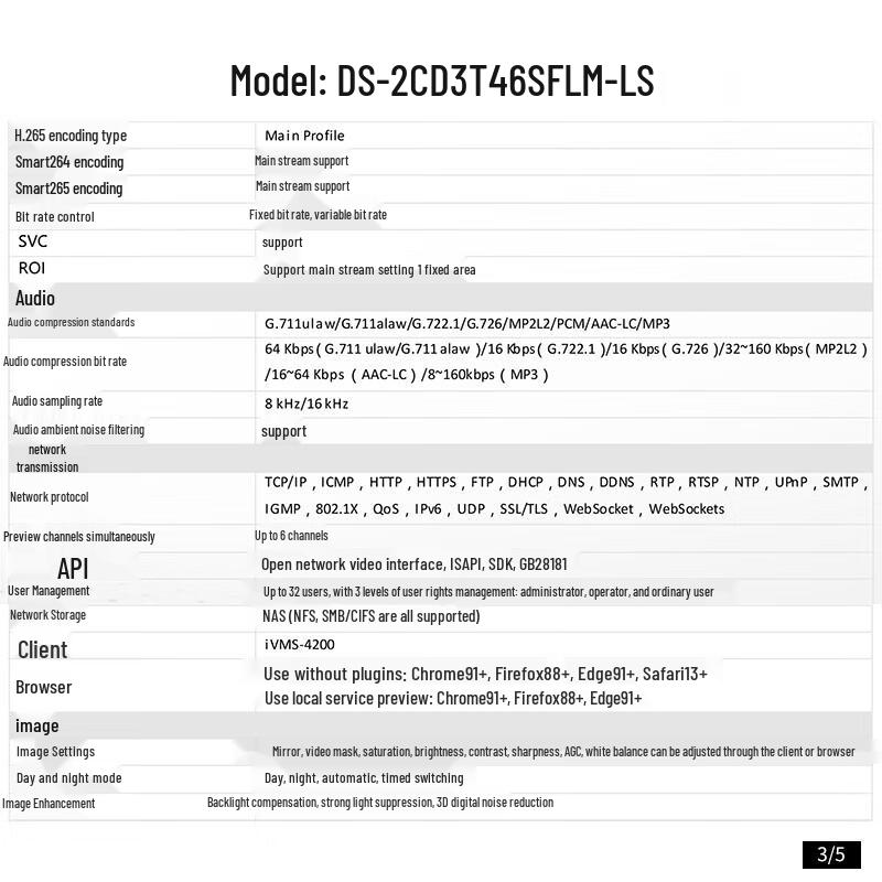 Hikvision 4MP POE Dual-Light Security Camera CN plug (adapter included)