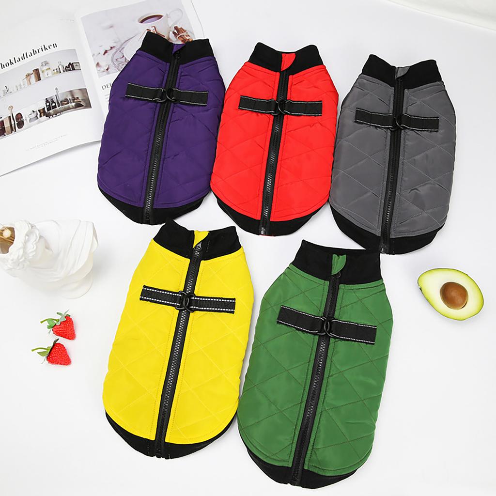 Winter Warm Padded Dog Clothes Pet Coats Vest Jacket For Dogs