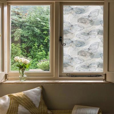 Window Film No Glue Frosting Privacy Glass Films for Windows & Doors, Self Static Decorative Window Cling for UV Protection