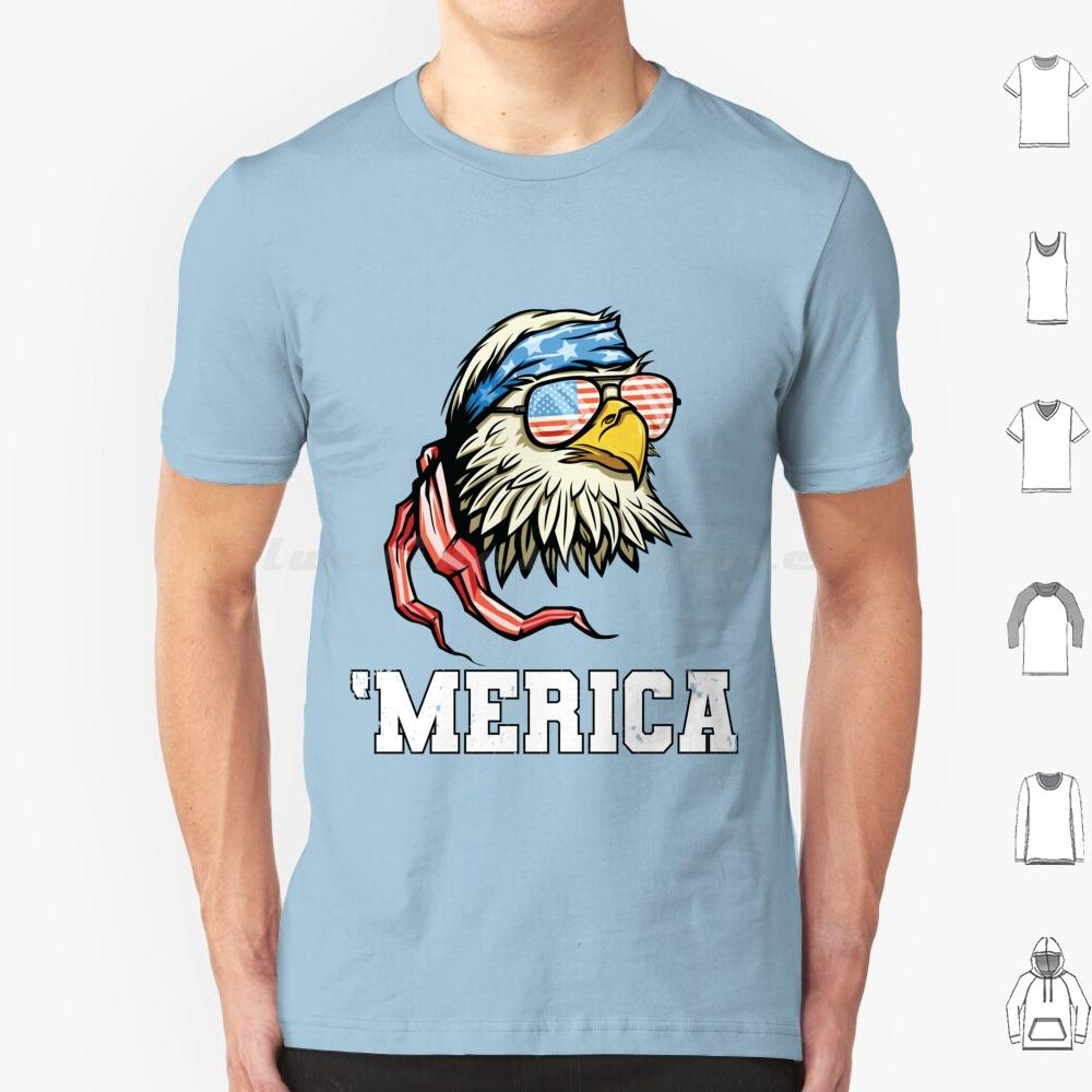 4th Of July Merica Bald Eagle Patriotic Veteran T Shirt 6xl Cotton Cool Tee Eagle Bald Eagle Mericaw Memorial Day Veterans Day