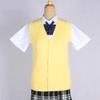 Japanese Girl College Students Sweater Waistcoat V-neck JK Uniform Knitted Cardigan Vest Campus Spring And Autumn Daily Clothes