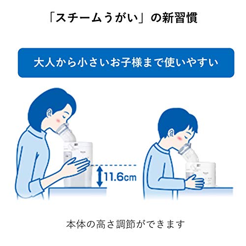 Panasonic Steam Inhaler, Approximately 43°C Steam, Throat and Nose Care, White, EW-KA65-W