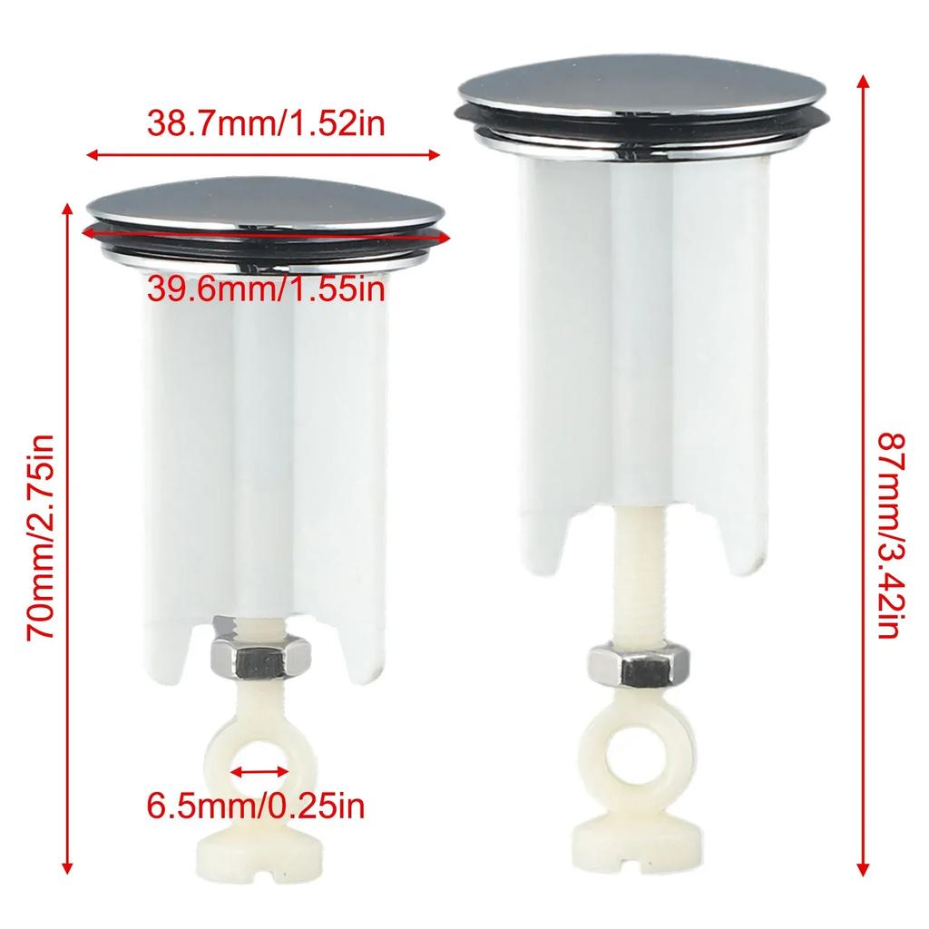 Brand New Wash Basin Plug Sink Plug White Fittings Pop-Up Plug Portable Replacement Spare Parts Universal 40mm