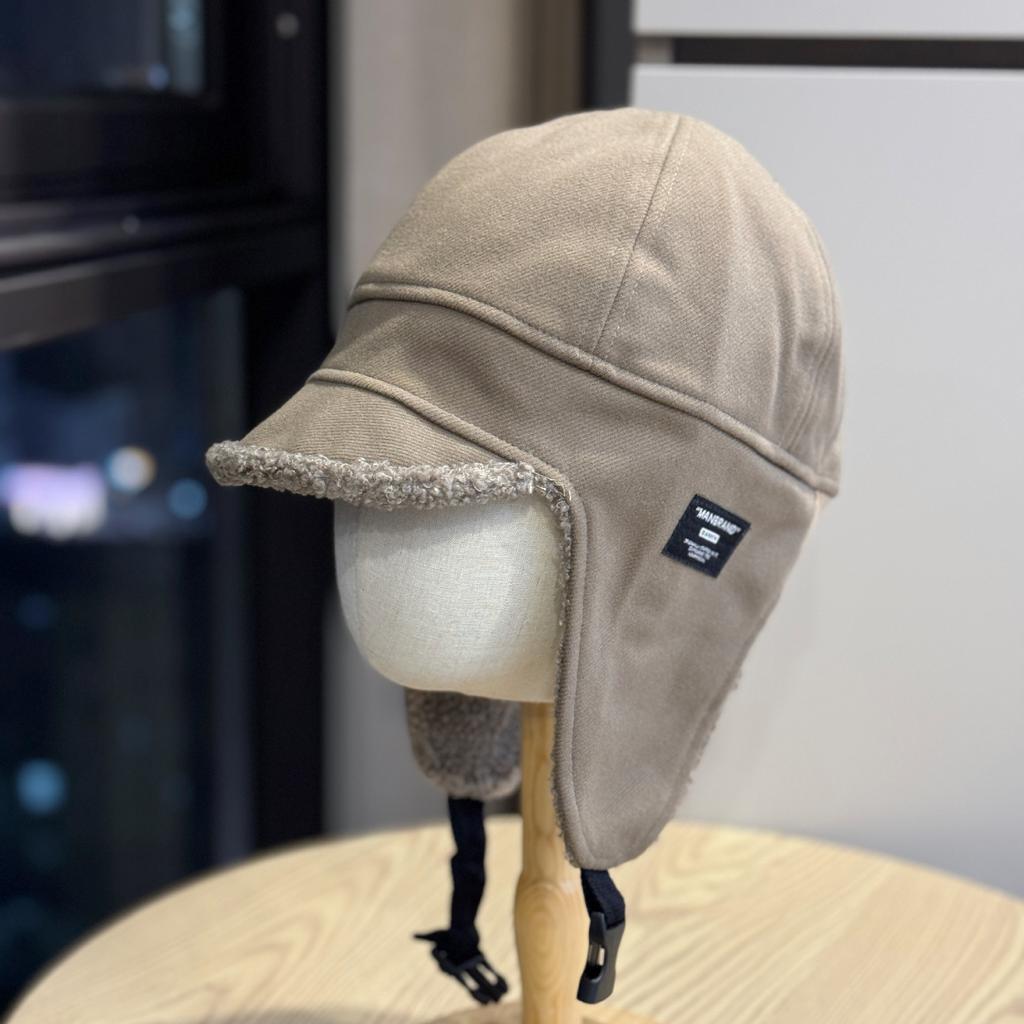 Velvet Winter Lei Feng Hat for Men and Women Outdoor Cycling Cold and Warm Ear Protection Hat Versatile Skiing Pilot Hat