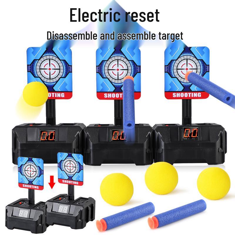 Cross-Border Electronic Target Toy with Lights, Sound Effects, and Detachable Soft Bullet Shooting Practice for Kids