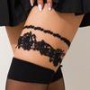 2 Pieces Set Lace Lace Elastic Thigh Chain Suit Fashion Retro Sexy Girls Matching Skirt Cheongsam Ornament