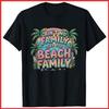 Beach Family Tropical Palm Surf Family Matching Black Cotton T-Shirt S-5XL