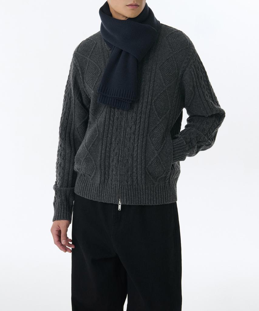 Musinsa Standard Plain Knit Scarf [Navy]
