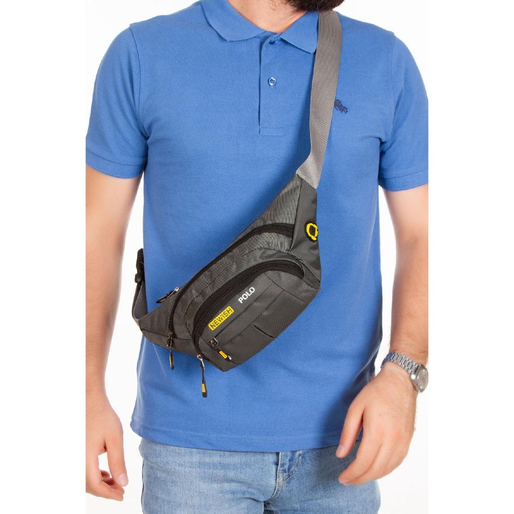 Unisex Black Waterproof Waist And Shoulder Bag Freebag With Usb And Headphone Port