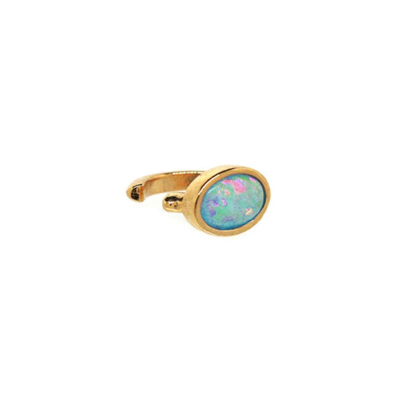 Shertz [Pink/Mint/Weiß] Edelsteinspitzen-Earcuff (14k)