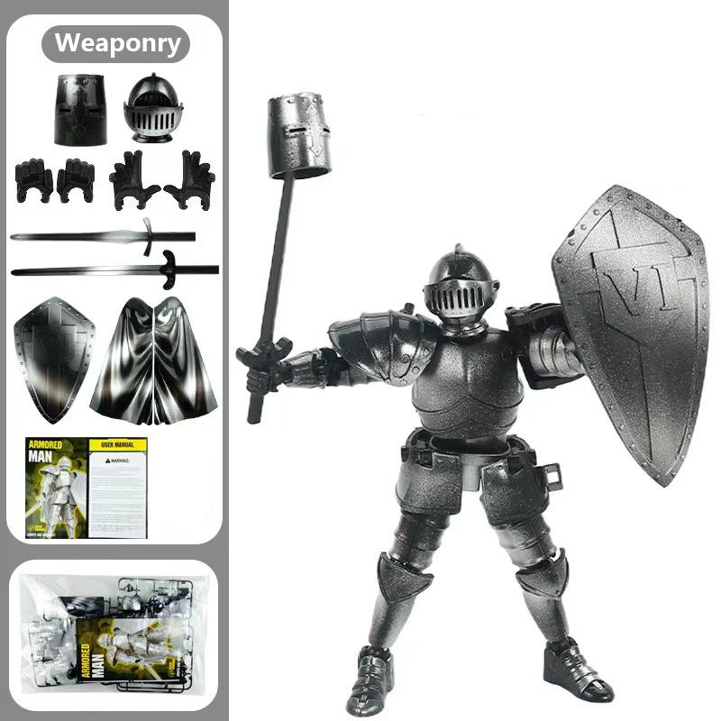 Medieval Knight 3D Multi-Jointed Movable Shapeshift Robot Mannequin Dummy Action Model Doll Toys Kid Decora for Girls Boys Gifts