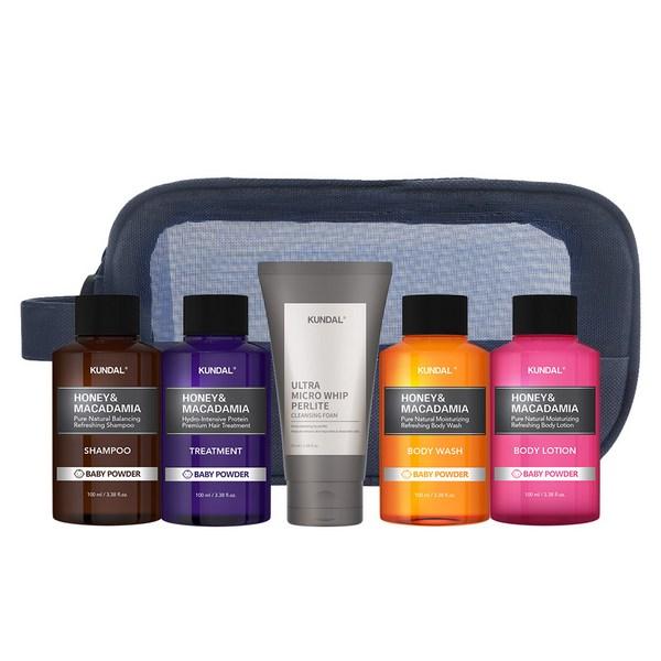 

Kundal Travel Set 5 Детская присыпка со вкусом B тип, 1 комплект, набор популярной корейской косметики