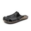 Summer Genuine Leather Men's Sandals Classic Breathable Slip-On Sandals Men Casual Beach Shoes Outdoor Slippers Plus Size2024