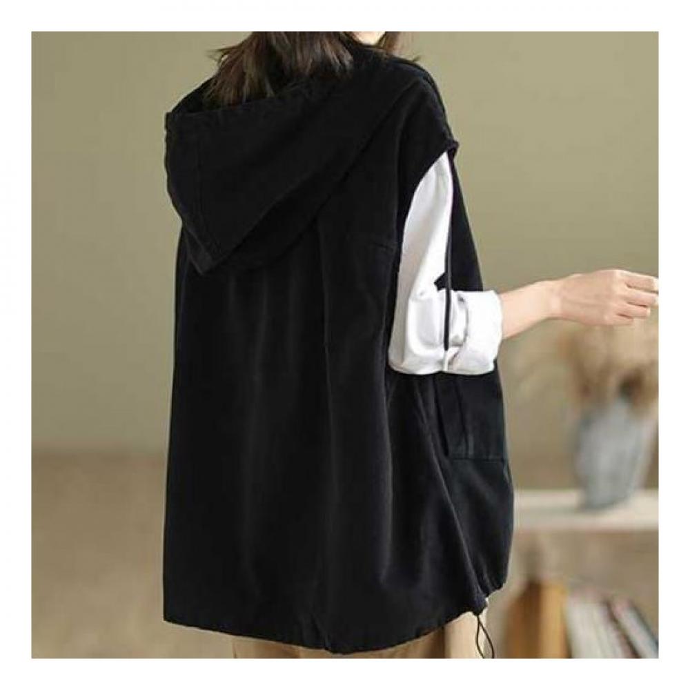 Navava Casual Loose Fit Hooded Vest Nc129