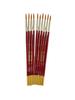 Polo Synthetic Hair Round Brushes | 6 Pack of 10 | Professional Fine Detail Paintbrush Set for Artists, Miniature & Acrylic Painting | Soft Bristles